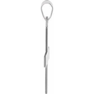 14K White 15.5x14 mm Greek Cross Pendant