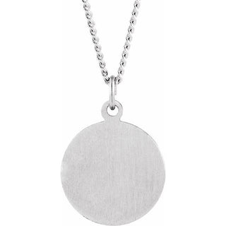 Sterling Silver 15 mm Round St. Patrick 18" Necklace