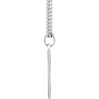 Sterling Silver 22 mm Round St. Luke Medal 24" Necklace  