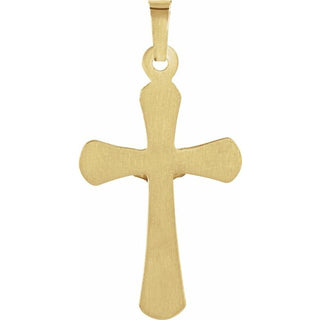 14K Yellow/White 22x15 mm Crucifix Pendant