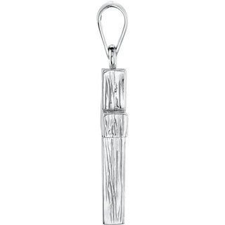 14K White 20x13 mm Cross Pendant