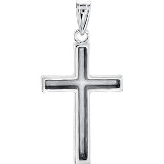 Sterling Silver 24x16 mm Cross Pendant
