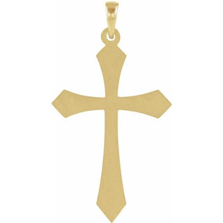 14K Yellow 32x21 mm Cross Pendant 