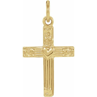 14K Yellow Youth Cross Pendant