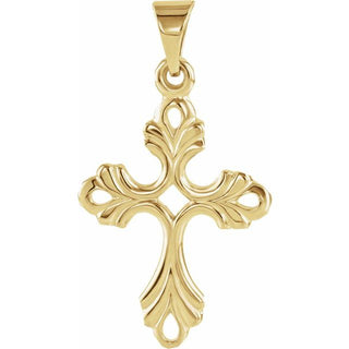 14K Yellow Cross Pendant