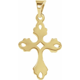 14K Yellow Cross Pendant