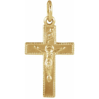 14K Yellow 14x9 mm Youth Crucifix Pendant