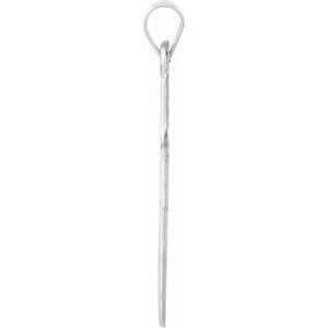 14K White 30.3x16 mm Crucifix Pendant