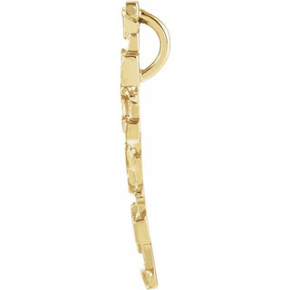 18K Yellow Cross Pendant