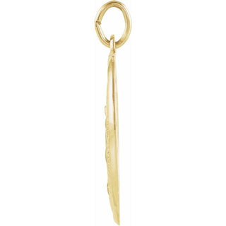 14K Yellow 20x20 mm Heart Miraculous Medal