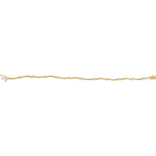 14K Yellow 1/2 CTW Natural Diamond Line 7 1/4" Bracelet