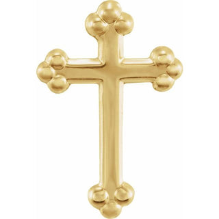 14K Yellow Cross Lapel Pin