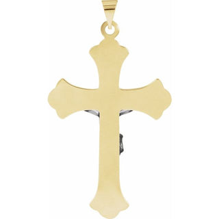 14K Yellow/White 45x31 mm Crucifix Pendant