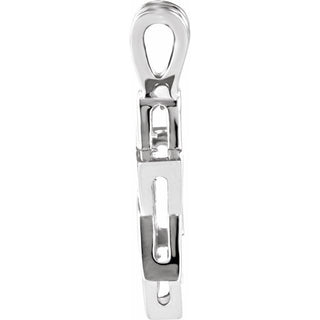 14K White 17x15.25 mm Star of David Pendant