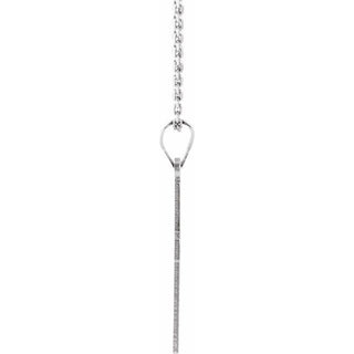 14K White 21.5x12 mm Cross 18" Necklace