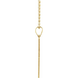 14K Yellow 18x12 mm Cross 18" Necklace