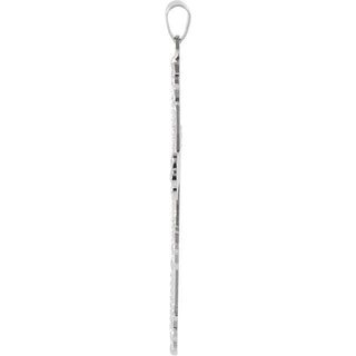 Sterling Silver 47x31.5 mm Cross Pendant  