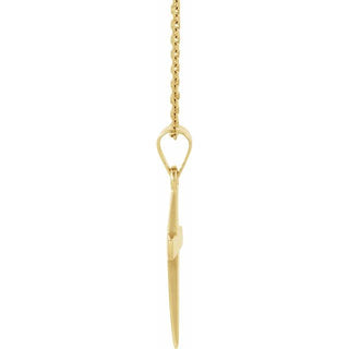 14K Yellow Cross 18" Necklace  