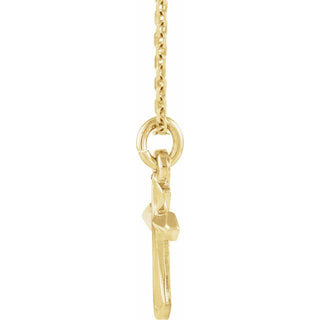 14K Yellow Cross 18" Necklace