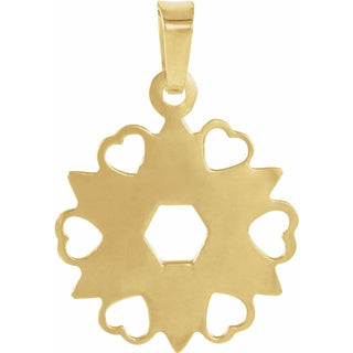 14K Yellow 18x15 mm Star of David Pendant  