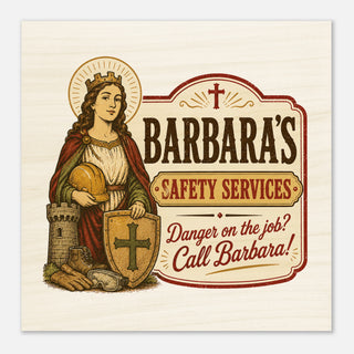 St. Barbara's Safety Services Wood Plaque - view 2
