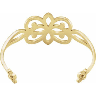 18K Yellow Granulated Cuff 6 1/2" Bracelet