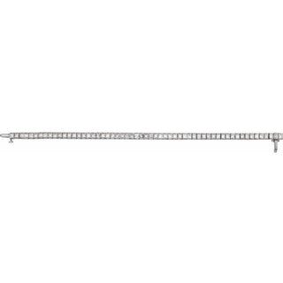 18K White 9 1/3 CTW Natural Diamond Line 7 1/4" Bracelet