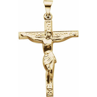 18K Yellow 24.5x19.2 mm Crucifix Pendant  
