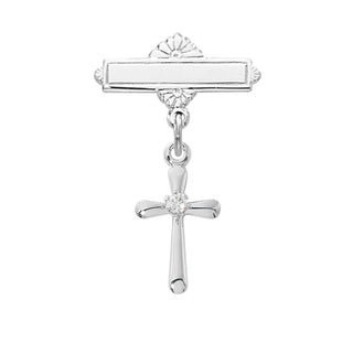Ss Cross W Cz Stone Baby Pin/T