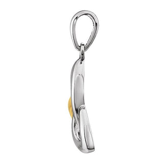14K White/Yellow Celtic-Inspired Pendant