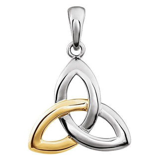 14K White/Yellow Celtic-Inspired Pendant