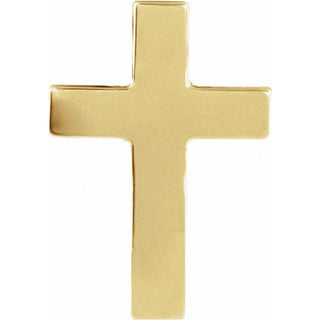 14K Yellow Cross Lapel Pin
