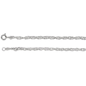 18-inch Rope Chain with Spring Ring - Sterling Silver