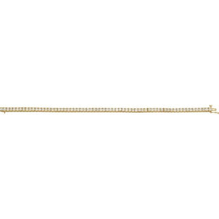 14K Yellow 4 CTW Natural Diamond Line 7 1/4" Bracelet