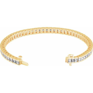 18K Yellow 9 1/3 CTW Natural Diamond Line 7" Bracelet