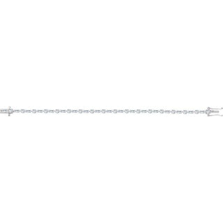 Sterling Silver imitation White Cubic Zirconia Line 7" Bracelet
