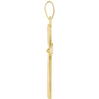 14K Yellow 24x16.25 mm Cross Pendant  