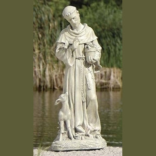 18" St. Francis With Fawn Figure