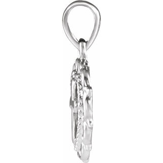 Platinum Youth Heart with Cross Pendant