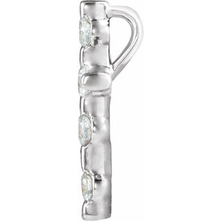 Platinum 1/5 CTW Natural Diamond Cross Pendant