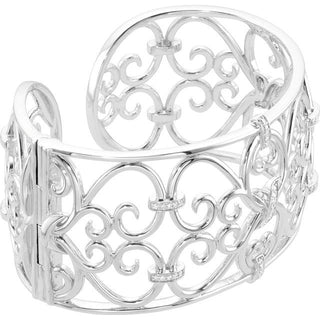 Sterling Silver 1/3 CTW Natural Diamond Cuff 7 1/2" Bracelet