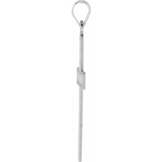 14K White 28x18 mm Geometric Cross Pendant