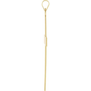 14K Yellow Geometric Cross Pendant