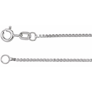 16 Inch Box Chain With Spring Ring Sterling Silver