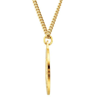 24K Yellow Gold-Plated 25 mm Round Miraculous  24" Necklace