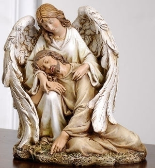 7" Angel Comforting Christ Figure