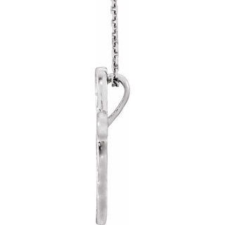 Platinum .08 CTW Natural Diamond Cross 16-18" Necklace