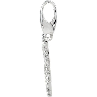 14K White 1/4 CTW Natural Diamond Angel Charm/Pendant
