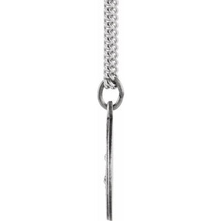 Sterling Silver 15 mm Baptism Medal 18" Necklace  