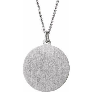 Sterling Silver 18 mm Round Infant of Prague Medal 18" Necklace  